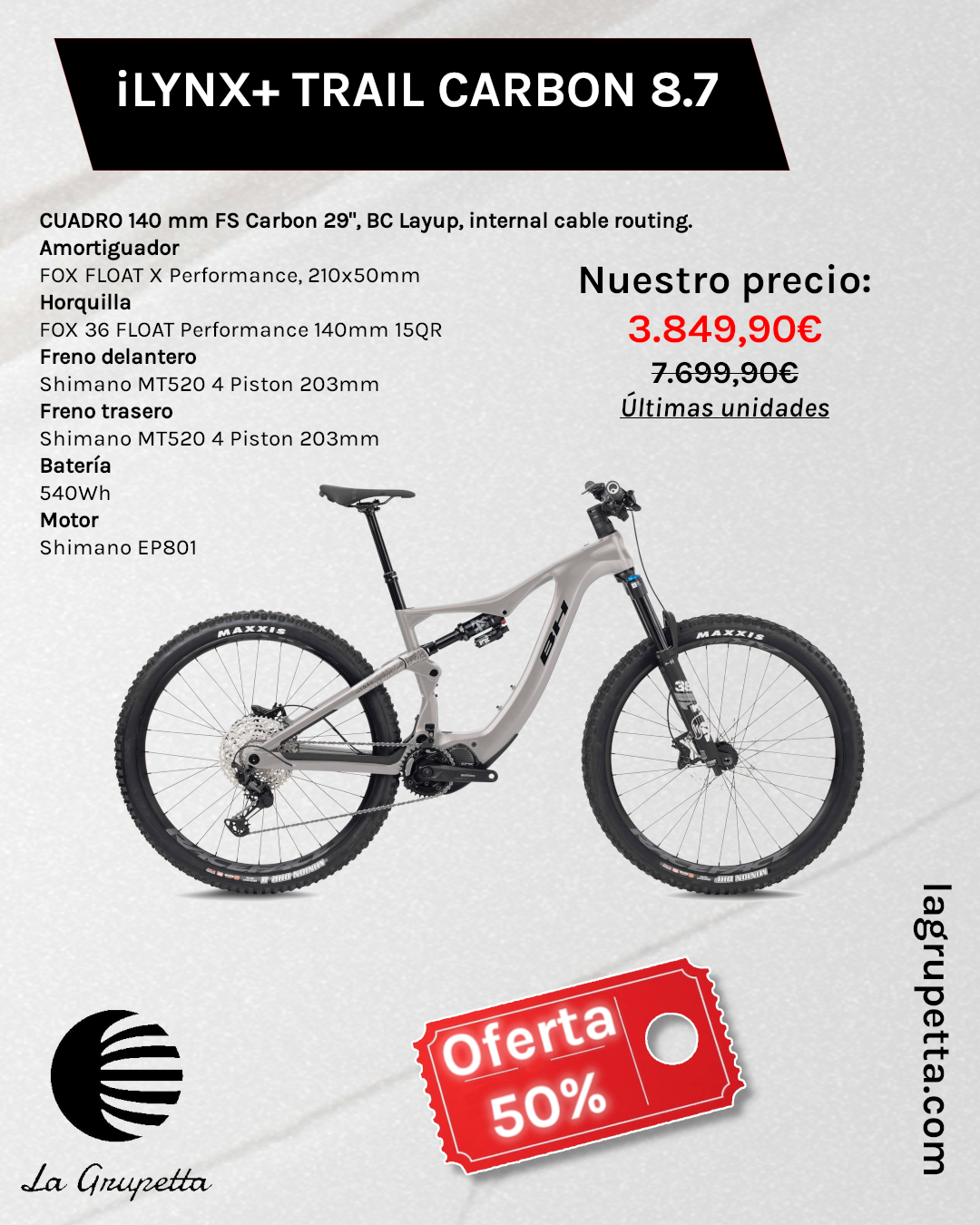 Bh Ilynx+ Trail Carbon 8.7